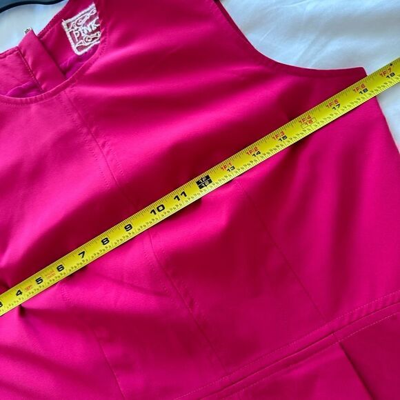 Pink Martini Sheath Pink Sleeveless Mini Dress Zipper Party Barbie Size S - Picture 3 of 6